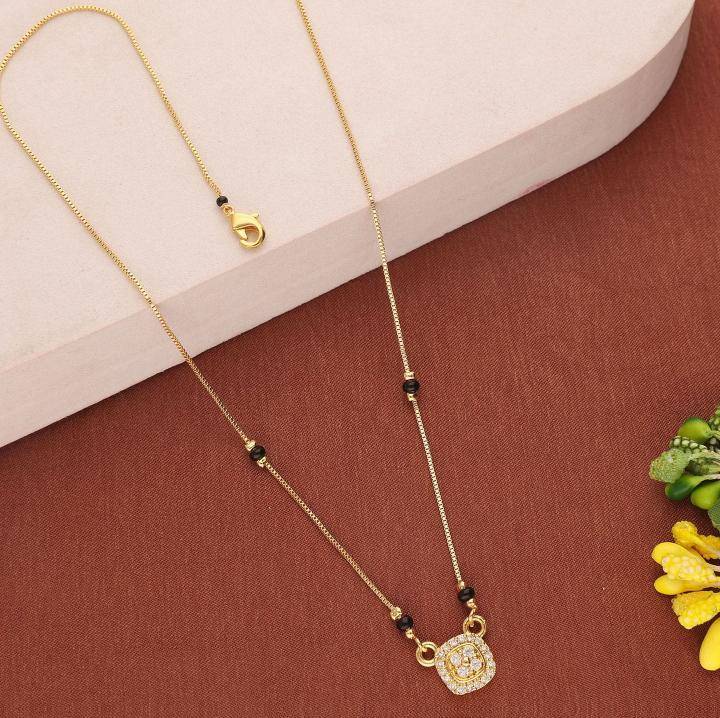 Micro gold polish manglsutra 2019 Imitation jewellery wholesale in Ahmedabad
